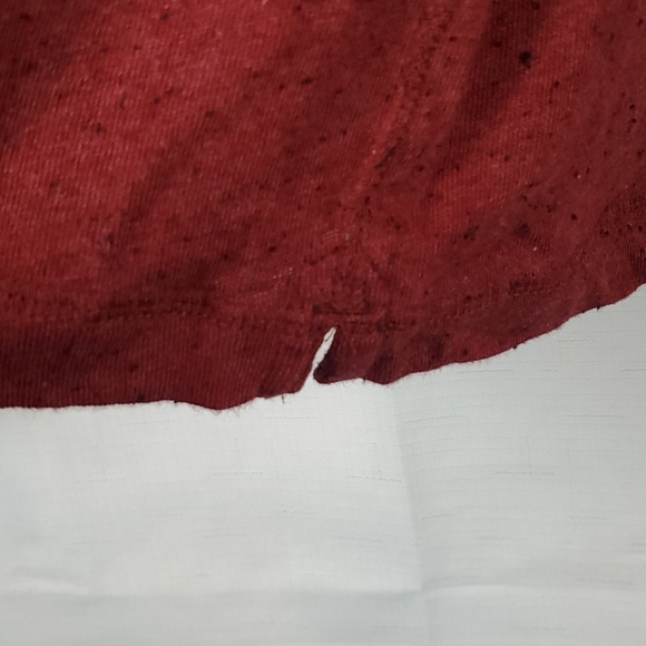Daniel Cremieux red speckled long sleeve pull on crew neck shirt size Large - Picture 3 of 8